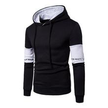 Casual Hoodies Men Fashion New Patchwork Hooded Sweatshirt