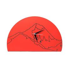 Dark Orange Mount Everest Design Hemispherical Analog Wall Clock