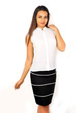 Bella Jones Pencil Skirt With Contrast Piping – Black