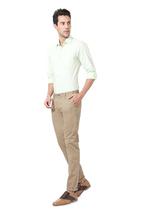 Peter England Men Beige Skinny Fit Solid Chinos