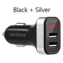5V USB Car-Charger with LED Screen Smart Auto Car Charger Adapter Charging for iPhone 7 Samsung Xiaomi Car Mobile Phone chargers