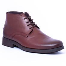 Caliber Shoes Leather Wine Red Side Chain Lifestyle Boots For Men - ( L 477 )