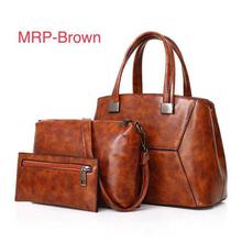 MRP-Brown 3-In-1 Combo Women Handbag