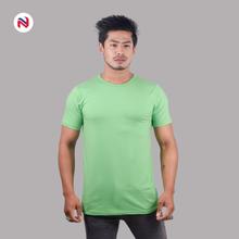 Nyptra Green Muscle Fit Plain Solid Cotton T-Shirt For Men
