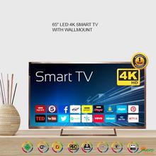 Technos 65″ LED 4K SMART TV With Wallmount