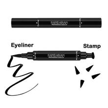 1 Pcs  2-in-1 Waterproof Eyeliner Pen with  Eyeliner Stamp