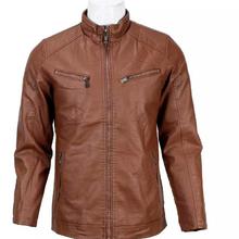 Men Classic Leather Biker Jacket