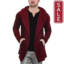 SALE-Veirdo Men's Cotton Blend Hooded Cardigan