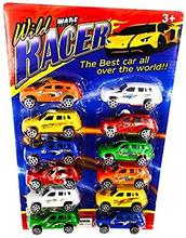 Pack Of 12 Cars Multicolored Wild Wade Racer Car Set For Kids