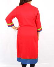 Saavya Design's Women Embroidered Red Kurti