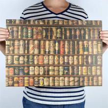 Figure Of Beer Old Kraft Paper Wall Decal