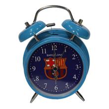 Blue Barcelona FC Traditional Top Bell Bedside Quartz Alarm Clock