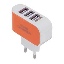 5V 2A EU Standard Plug Charger Adapter 100-240V 3 USB Hub Port Power Supply Charging Plug Socket Travel Charge For Mobile Phones