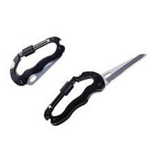 Outdoor Multi-purpose Survival Tool Carabiner, Portable Folding Knife Key Chain