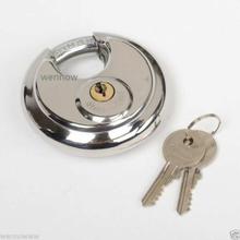 4pc 70mm Heavy Duty Stainless Steel Disc Padlock Round Lock