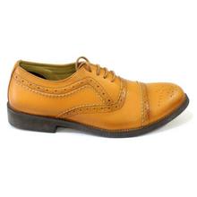 Shikhar Shoes Chrome Orange Laser-Cut Oxford Shoes For Men - 2929