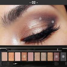 FOCALLURE 10 colors pigmented eyeshadow palette easy to wear