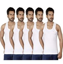 Amul Comfy Men Cotton Seleeveless Vest Combo of 5