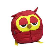 Maroon and Yellow Owl Designed Bag for Kids