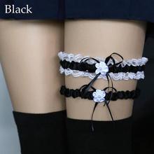 1Pair Sexy Women Girls Princess Cosplay Wedding Party Bridal Lace Floral Bowknot Garter Belt Leg Ring 11 Colors