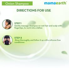 Mamaearth Onion Shampoo for Hair Growth and Hair Fall Control with Onion Oil and Plant Keratin 250 ml