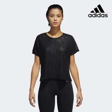 Adidas Black ID 3-Stripes Tee For Women - CG1007