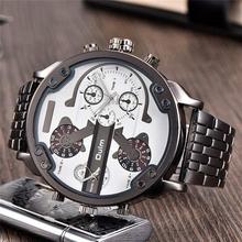 OULM Two Time Zone Men Military Watch