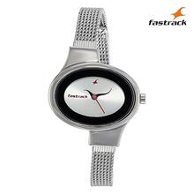 Fastrack Silver Metal Strap Analog Watch For Women – 6015SM01