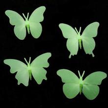 6PCS Luminous Butterfly Fluorescent Wall Stickers Decal 3D Wall Stickers Decal Glow In The Dark Baby Kids Bedroom Home Decor