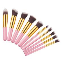 10Pcs Mini Silver Golden Makeup Brushes Set pincel maquiagem