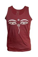 Maroon Buddha Eyes Printed Sando For Men