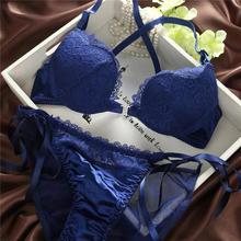 Women Push Up Bra Set Lingerie Sexy Front Buckle Bra Front