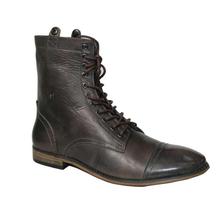 Retro Lace-up Fold-Over Boots Leather Boots For Men