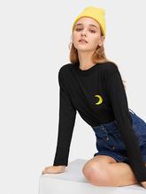 Moon Embroidered Jumper