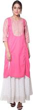 Pink kurti with golden printed work By "Paislei"