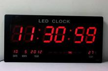 Large Digital Wall Clock With Date and Temperature