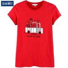 JeansWest RED T-shirt For Women