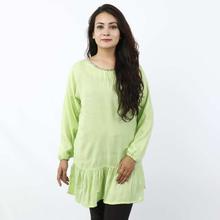 Light Green Solid Top For Women
