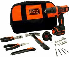 Black+Decker 10.8Volt Cordless Drill Driver pl HT and Accessories in Bag BDCDD12-B5 





					Write a Review