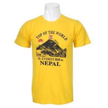 Yellow Everest Printed 100% Cotton T-Shirt For Men