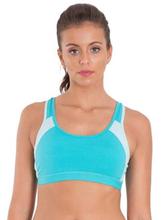 Jockey Teal/Mint Blue Athleisure Power Back Padded Active Bra For Women - 1380