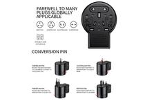 KAKU Travel Adapter Power Adaptor Multi Plugs UK/EU/AUS/US All In One Socket 2 USB Outlet Wall Charger