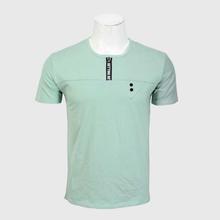 Mint Green Two Front Buttoned Tshirt For Men