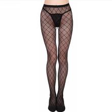 Womens sexy fishnet tights Jacquard weave pantyhose, yarns Garter grid Stockings hose sexy lingerie collant