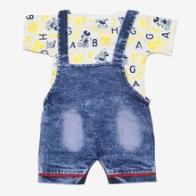 Yellow / Blue Color T-Shirt And Jeans Set For Boys