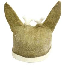 Brown/White Woolen Hat For Men