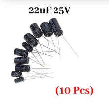 10 Pcs- 22uF 25V capacitor electrolytic capacitors Blue Color
