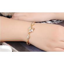 Swan Designed 18k Gold Plated Bracelet For Women-03B