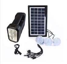 GDLITE Solar Lighting Kit Inverter Light With Solar Charging System With 3 Bulbs GD-8017A Emergency Solar Light
