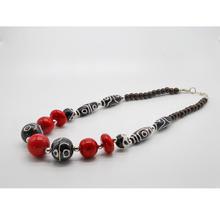 Black Red Amber Mala